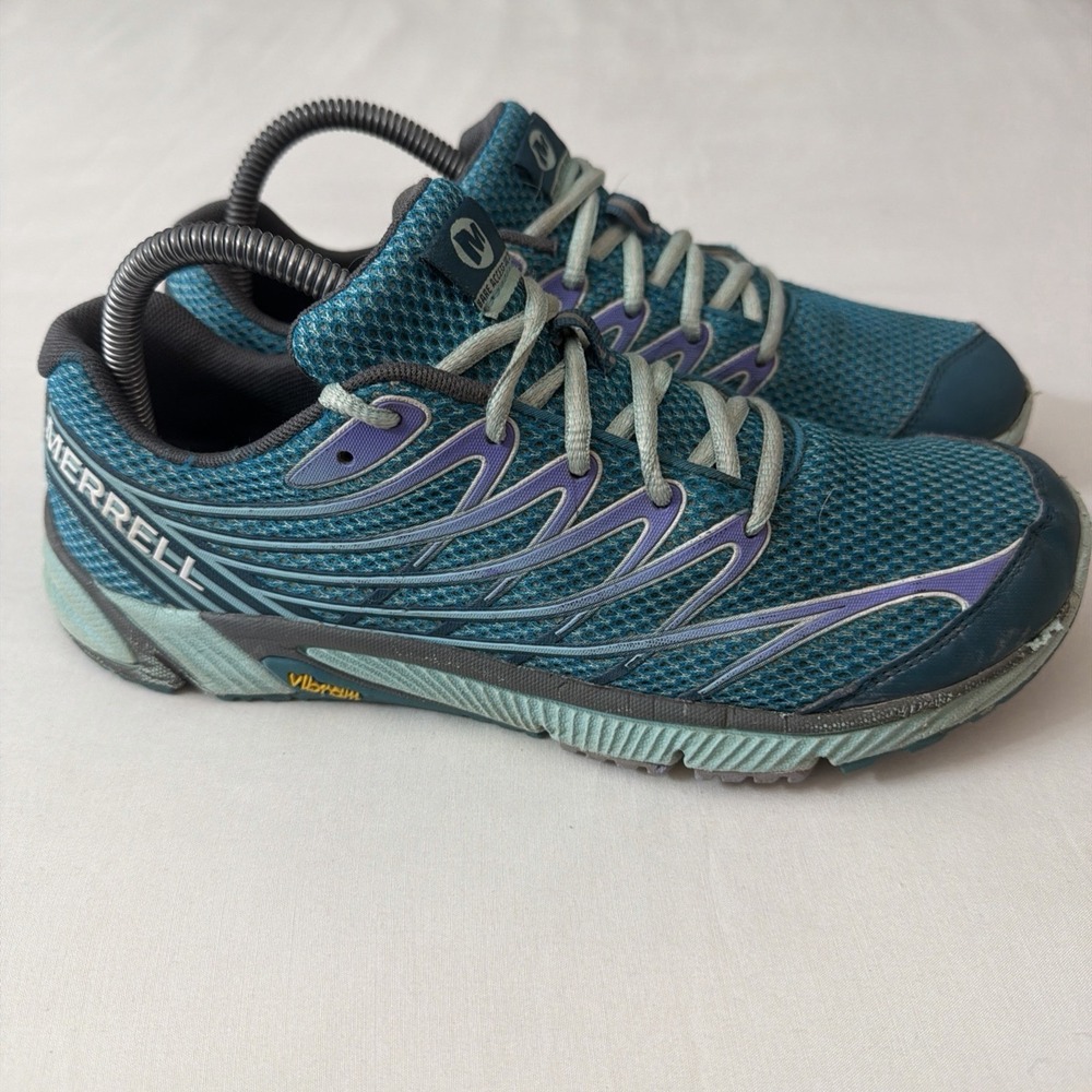 Merrell Bare Access Arc 4 Trail Running Shoes Blue Purple Women's Size 9.5 Gym - Picture 15 of 16